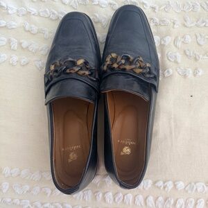 Bobbie's Paris Black Leather Loafers, Women's EU42, US 10/10.5 Runs Small